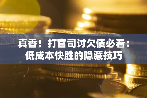 济南真香！打官司讨欠债必看：低成本快胜的隐藏技巧