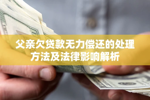 济南父亲欠贷款无力偿还的处理方法及法律影响解析